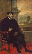 Portrait of Charles V Seated  r TIZIANO Vecellio